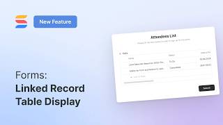Forms :Linked Records: Table Display