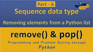#6 #OLevel #ALevel #python | #sequence #data #type in #hindi | removing elements from list in hindi