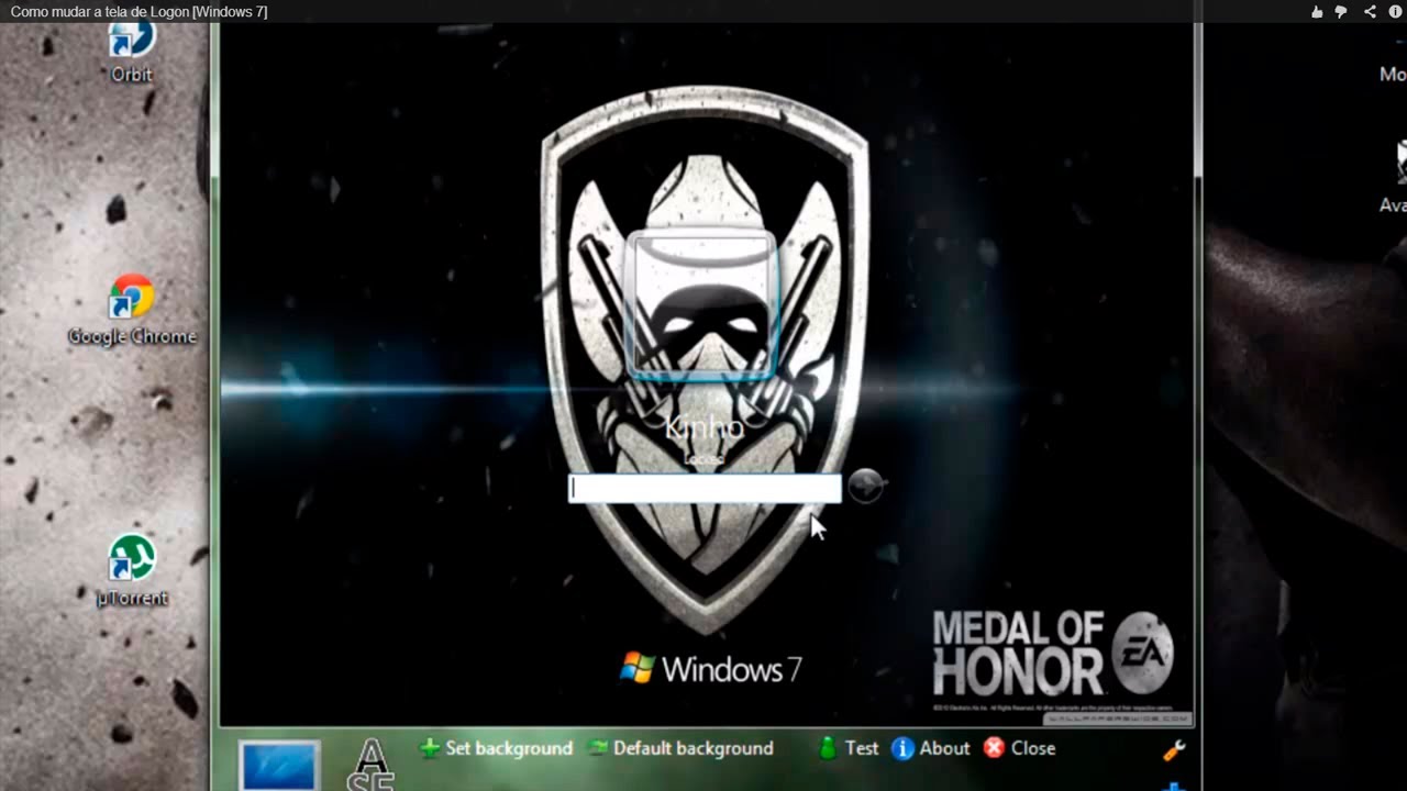 Como Mudar A Tela De Logon Windows 7 YouTube