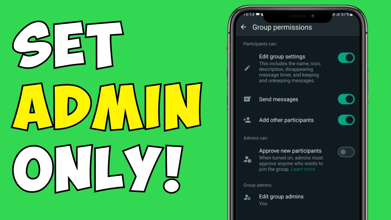 How To Set Only Admin Can Send Messages In WhatsApp Group YouTube