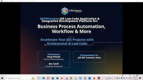 Accelerate your JD Edwards Projects with Orchestrator & Low Code