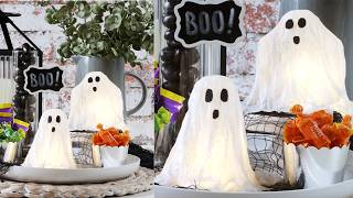DIY Tissue Paper Ghosts