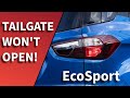 This SIMPLE Test Reveals Why Your Ford EcoSport Tailgate Won’t Open