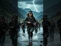 Cute Army girl's training in water 🌊#shorts #youtubeshorts #army