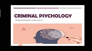 Criminal Psychology|| Introduction to Criminology