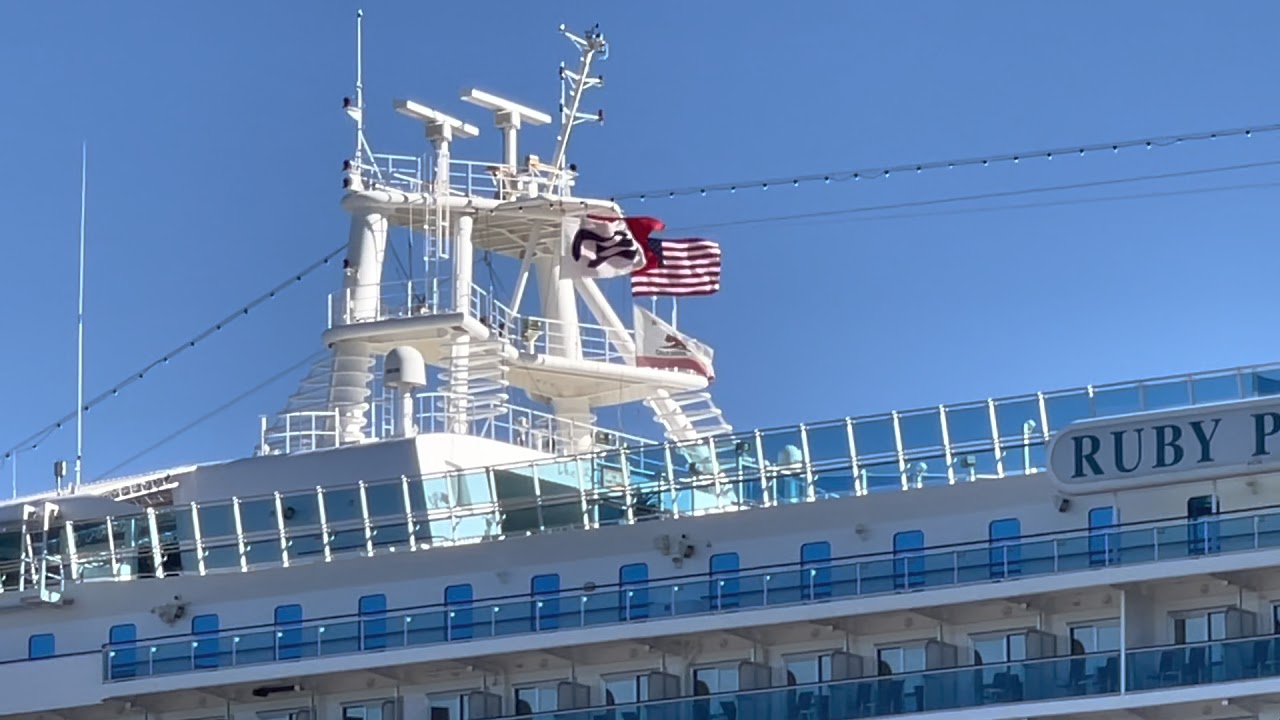 RUBY PRINCESS Cruise Ship flank view. November 22, 2021. San Francisco, CA.