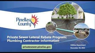Virtual Presentation: Private Sewer Laterals Rebate Program