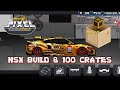 Pixel car racer - 100 crate opening and NSX build!!!!