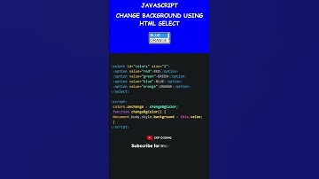 Change background color in javascript #shorts #viral