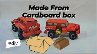 How To Make 4×4 Off-Road Car From Cardboard - DIY