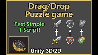 Unity Puzzle game drag & drop (Tutorial 2022) screenshot 5
