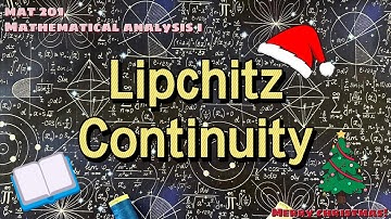 Lipschitz Continuity