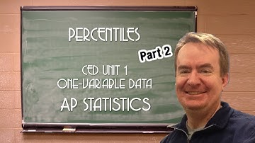 Percentiles and Cumulative Relative Frequency Graphs, Pt 2 - AP Stats/PoS  via StatsMedic/EFFL