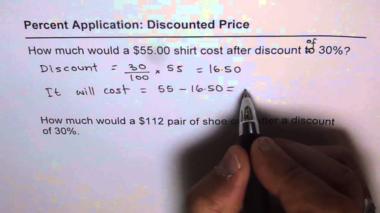 28 of 28 Percent Discount Calculation