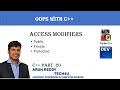C++ PART 20 - ACCESS MODIFIERS | ACESS SPECIFIERS | OOPS IN C++| PRIVATE | PUBLIC | PROTECTED |