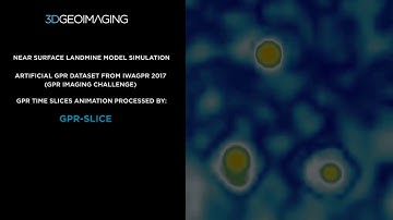 GPR TIME-SLICES - NEAR SURFACE GPR LANDMINE MODEL