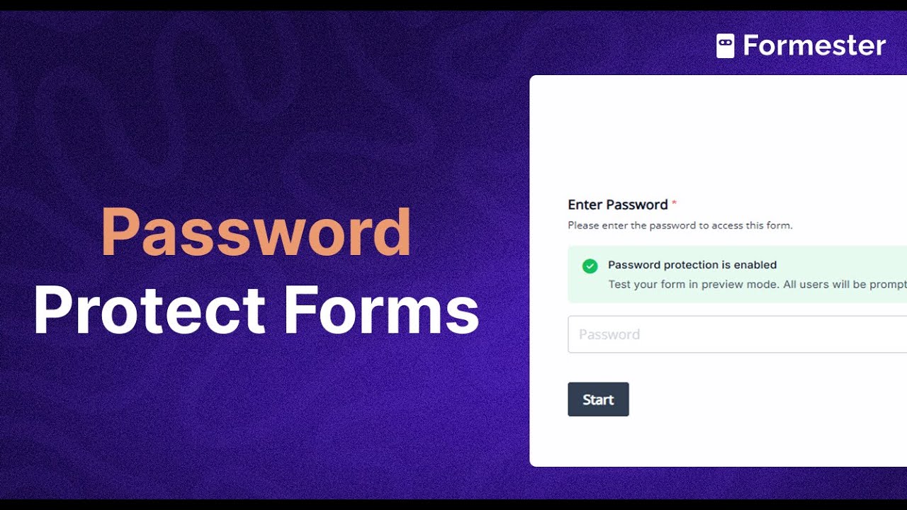How to Password Protect Your Online Forms & Surveys - YouTube