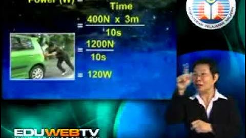 SCIENCE : Form 2- The Concept Of Power