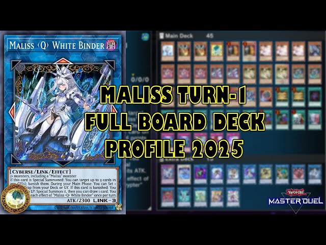 MALISS Turn 1 Lockdown Deck Profile 2025 | Yu-Gi-Oh! Master Duel - YouTube