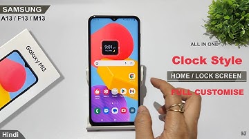 How to change clock style in samsung galaxy m13, f13 | samsung galaxy a13 set home screen time