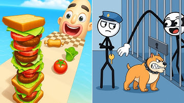 SANDWICH RUNNER Vs THIEF PUZZLE : Satisfying ASMR Tiktok Gameplay - All Max Levels Gameplay 2025