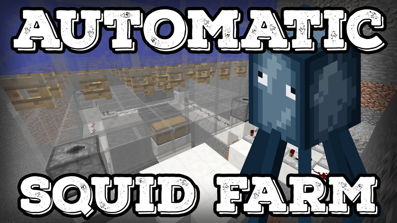 Minecraft Tutorial - Automatic Squid Farm - Ink Farm(Minecraft 1.17