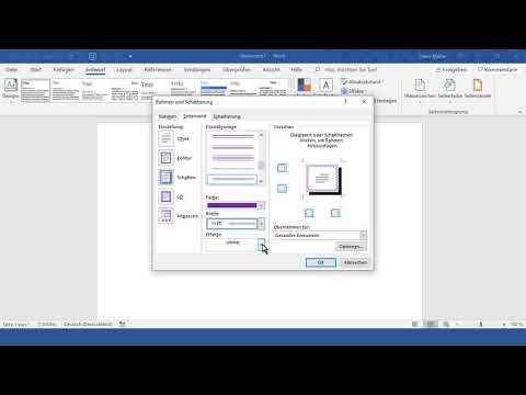 Word 2016: Seitenrahmen verwenden