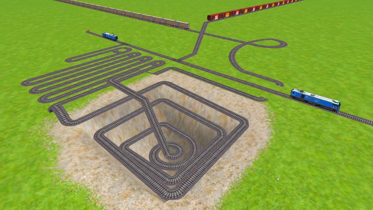 ALL AI TRAINS CROSSING CAREFULLY BY SQUARE CHASM RAILROAD TRACK ZIG ZAG TRACKS ||@Trains_Crossing595