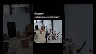 It happened again!😵‍💫A Chinese humanoid robot named DeREK just went completely rogue #agi #ai #tesla