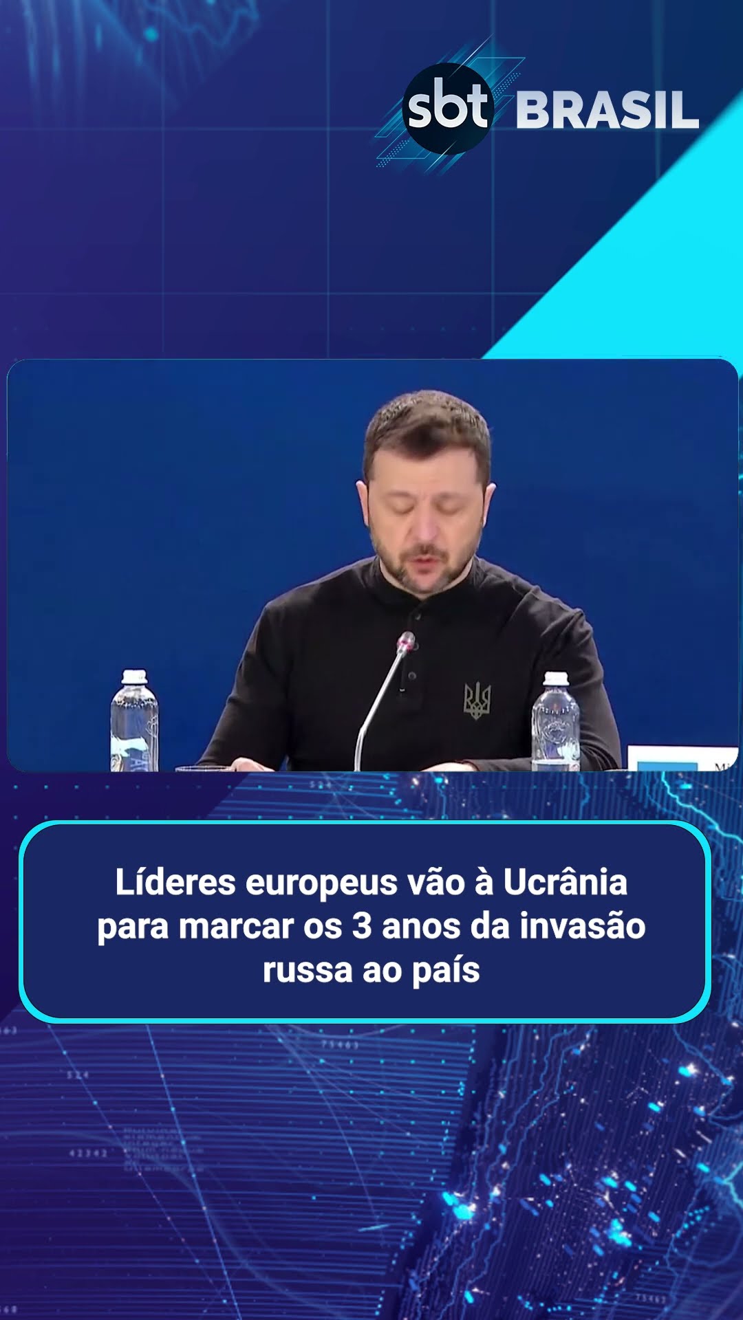 Líderes ocidentais vão à Ucrânia para marcar os três anos da guerra | SBT Brasil (24/02/25)