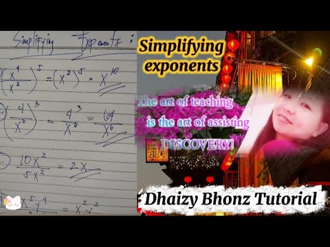 SIMPLIFYING POSITIVE EXPONENTS|FRACTIONS GRADE 7 TO 10|MATHEMATICS