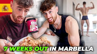 Full Day of Eating in Marbella **on bodybuilding prep**