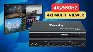 Zenty ZT-M41A 4x1 Multiviewer | 4K@60Hz, Audio De-Embedding
