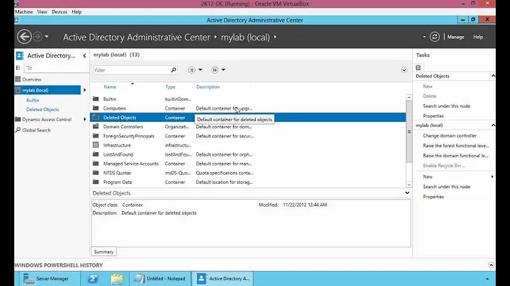 Enable Recycle Bin Feature in Windows Server 2012