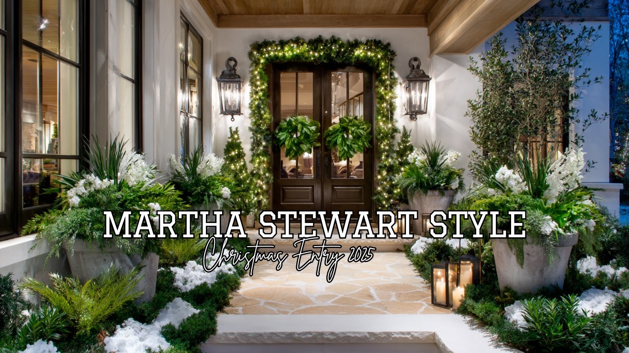 Martha Stewart Front Entry 2025 🎄 | Bold Elegant Christmas Décor with ...
