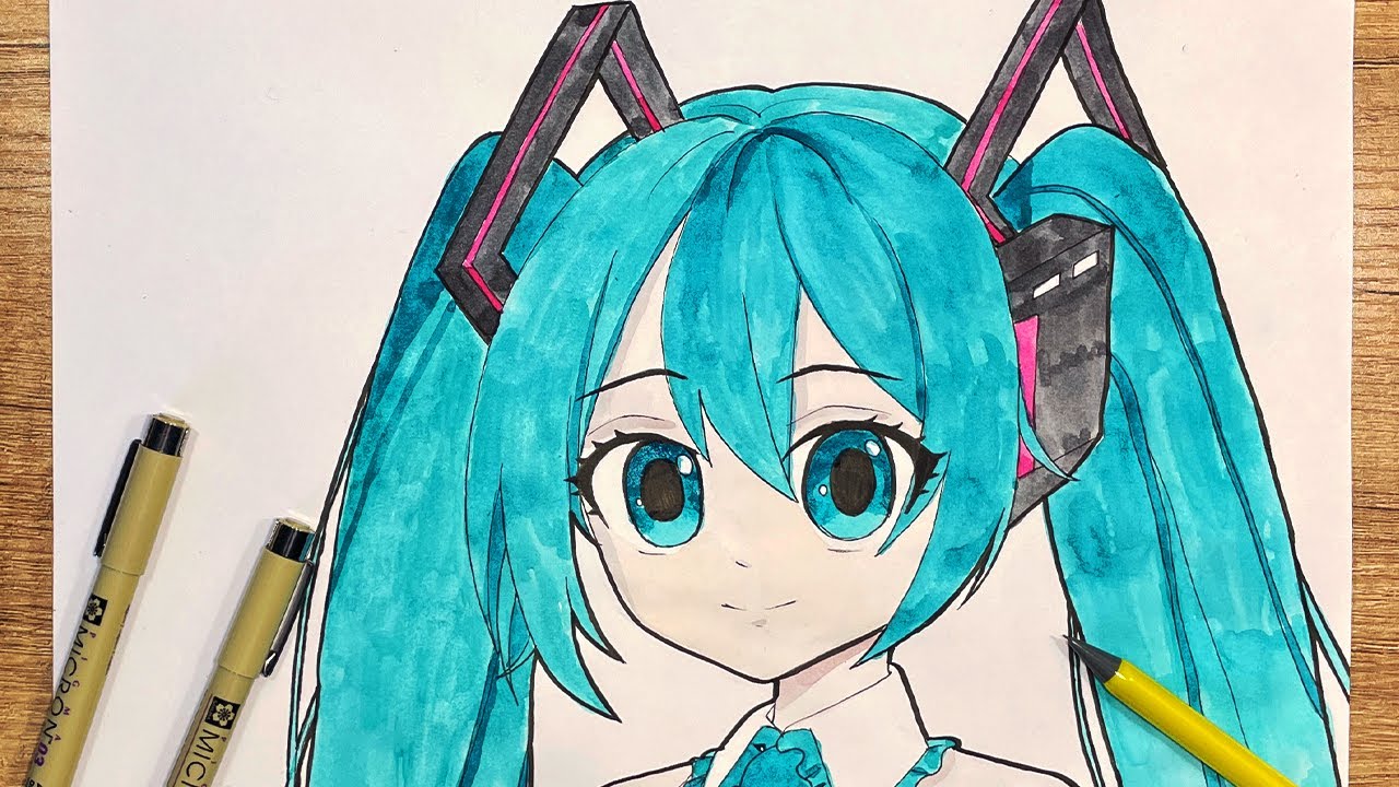 How to draw Hatsune Miku Easy for Beginners | Step-by-Step Anime ...