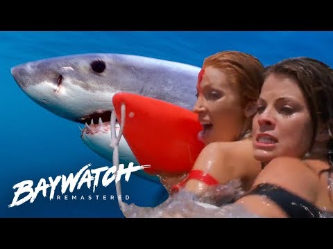Shark Attacks As Helicopter Crashes Into The Sea! Baywatch Remastered