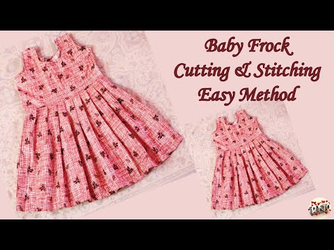 1 year baby cotton frock cutting and stitching in tamil | summer cotton frocks for baby