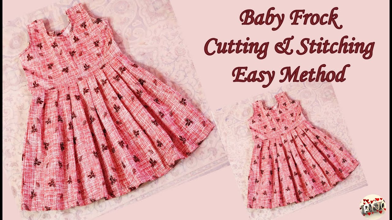 1 year baby cotton frock cutting and