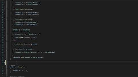 Techability Unity Introduction   Week 3 Step 1 Add JumpSpeed Variable and Jump Method