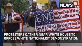 Charlottesville Anniversary Protest | Counter-Protesters Outnumber White Supremacists at DC Rally