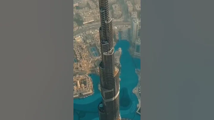 burj khalifa drone view