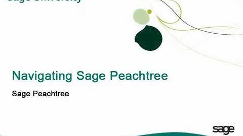How to Navigate using Sage Peachtree  Sage Peachtree Tutorial