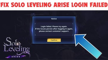 fix solo leveling arise login failed