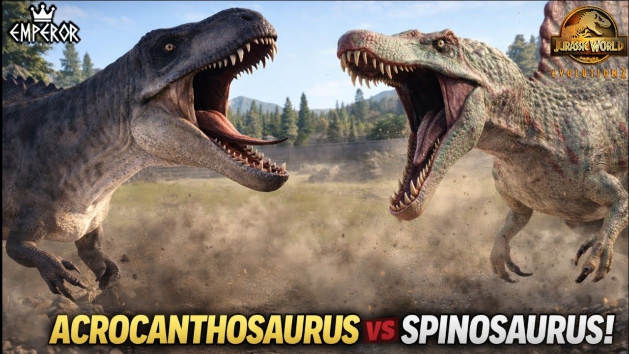 Jurassic World Evolution 2 | SPINOSAURUS VS ACROCANTHOSAURUS | Luta de Dinos #27