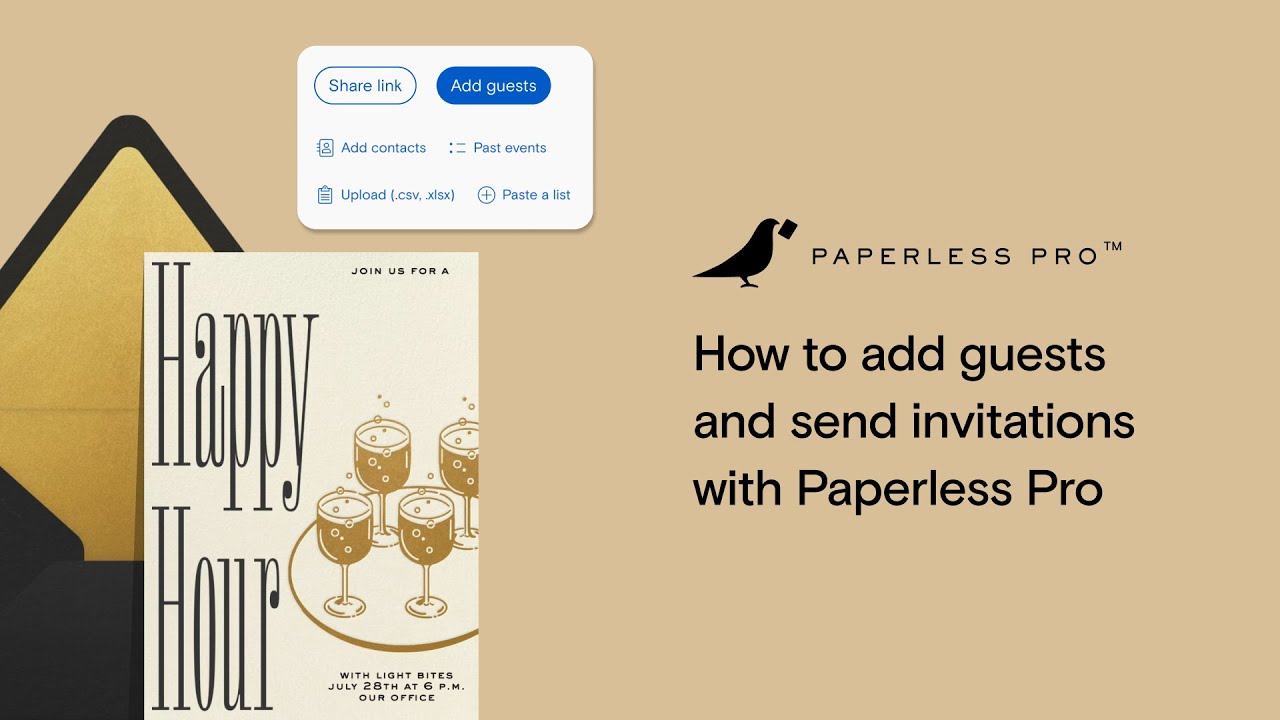 How to add guests and send invitations with Paperless Pro