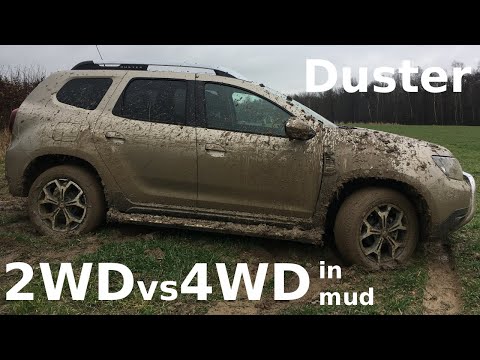 Dacia Duster 2WD vs 4WD in mud