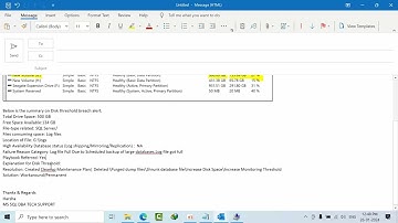 Real Time Disk Space Template For MS SQL DBAs | MS SQL SERVER #sqlserver #sqlserverdba