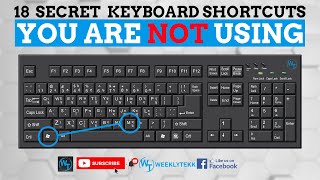 18 SECRET COMBINATIONS ON YOUR KEYBOARD 2021 | KEYBOARD SHORTCUTS | 2021 | WeeklyTekk