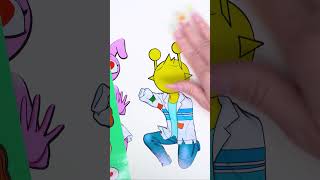INCREDIBOX SPRUNKI Strong Man OREN Wins PINKI’s Heart 💪💖 | Sticker Book ASMR #shorts